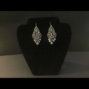 Lia Sophia "Saltwater" Matte Silver Tone Earrings